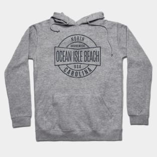 Ocean Isle Beach, NC Vintage Badge Summertime Vacationing Hoodie